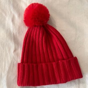 Athleta red nit hat